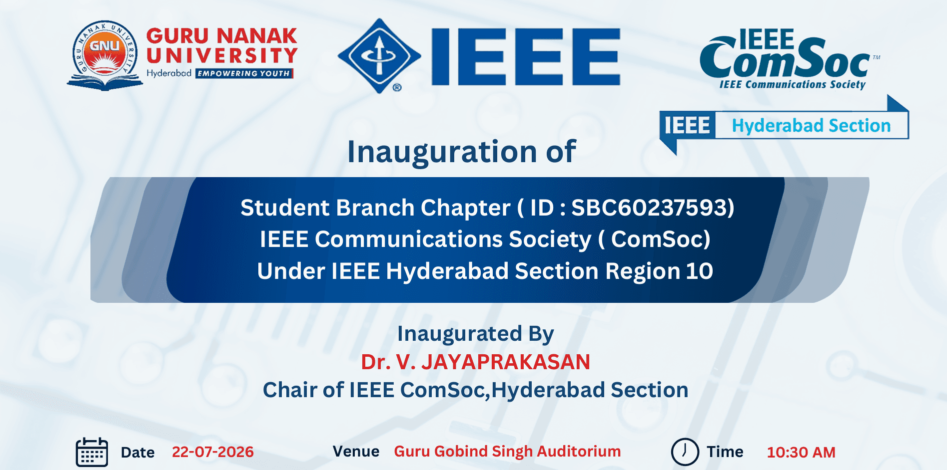 Inauguration of IEEE Communications Society (ComSoc)